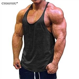 ラージネックラインのメンズヨガベストウエストコート